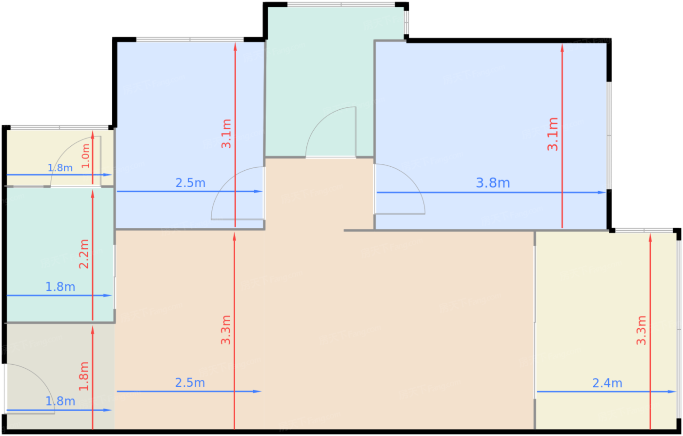 70平两室两厅一卫